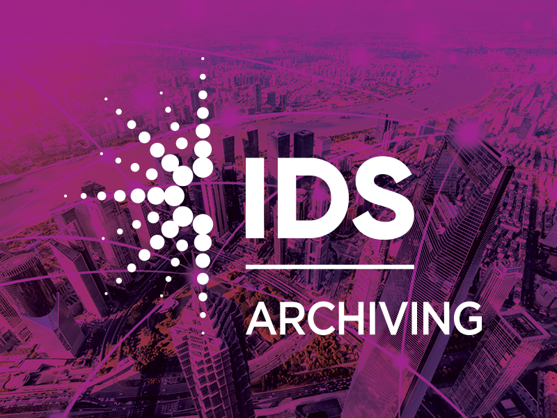 Purple City Image with IDS Archiver Solution Logo