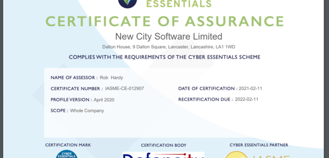 IDS Cyber Essentials Certificate